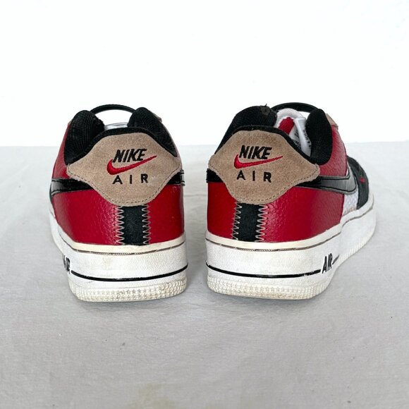 Nike Airforce 1 AF1 Black & Red Running Shoes | Womens Sneakers - Picture 4 of 10